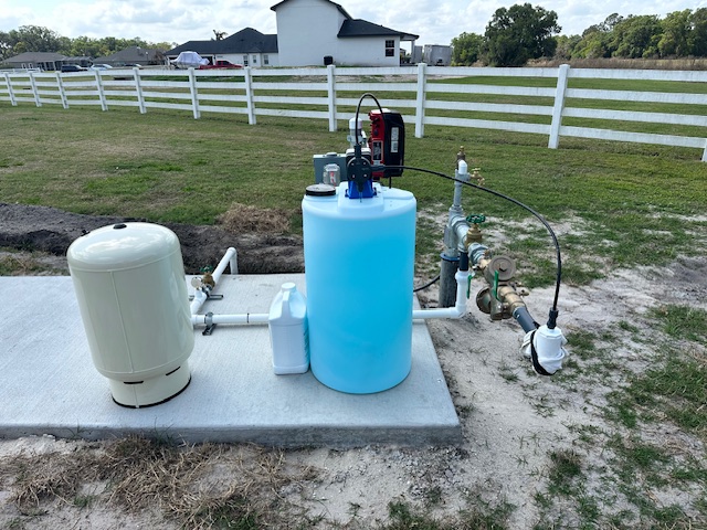 Replacement pump install after lightning damage